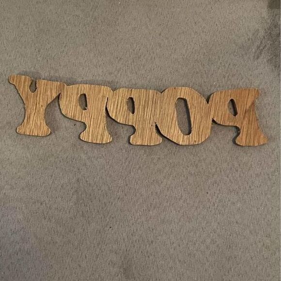 Wooden Handmade Name Carving “Poppy” 9” - Picture 2 of 3